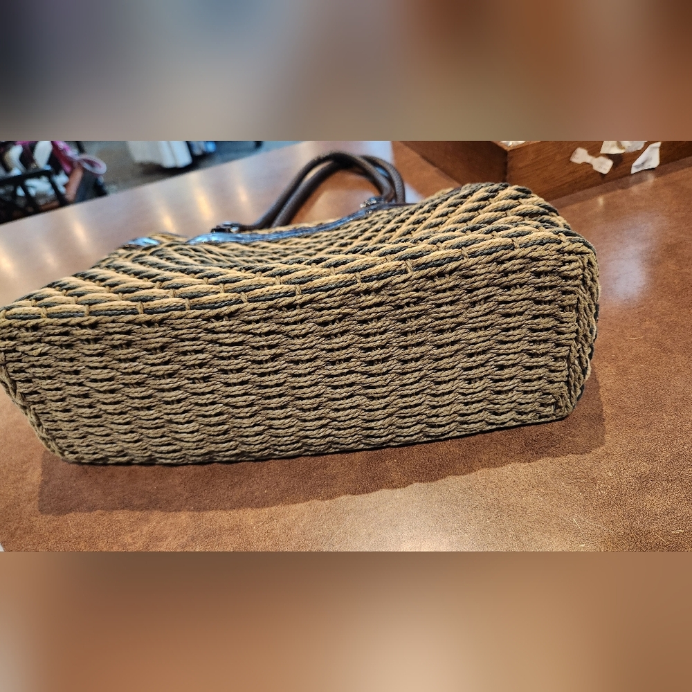 Brighton Brown and Tan Straw Purse - Picture 6 of 9